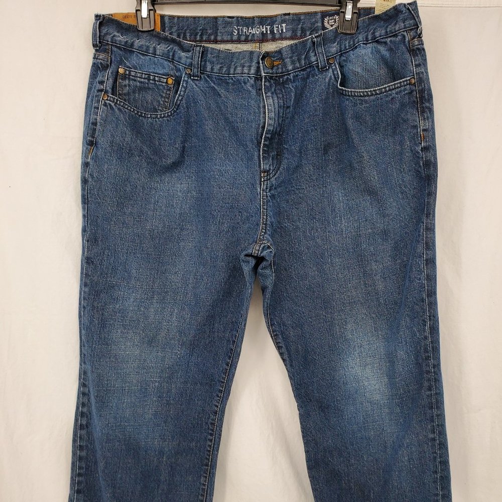 Chaps Denim Straight Fit Jeans Blue Men's 40 x 30 - Picture 3 of 14